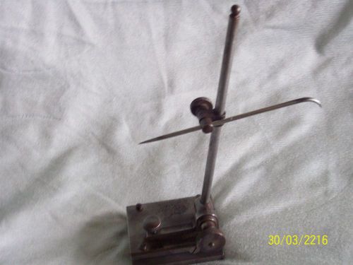 Lufkin dial or travel indicator base with scribe. Starrett, Mititoyo