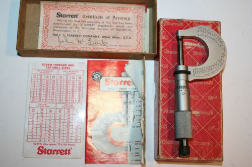 Starrett 230xrl 0-1 inch range grad carbide faces ratchet stop lock nut for sale