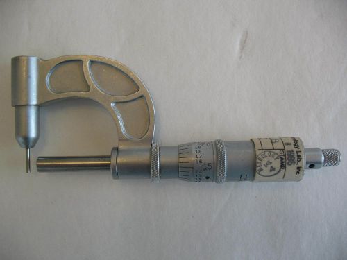 Scherr  Tumico Micrometer - Pin Anvil - 0 to 1&#034; - Vintage Satin Chrome - X-Nice