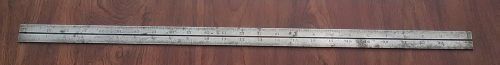 Vintage Used Starrett 2-Foot Square Rule Hardened #4 Grad. !!