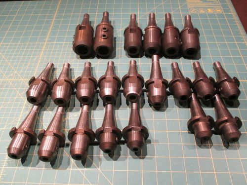 MACHINIST TOOLS – 1 LOT (22) TOOL HOLDERS – NMTB 30 TAPER (NOT QUICK CHANGE) CNC