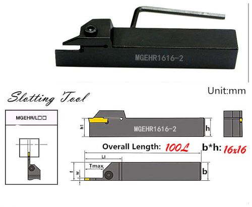Mgehr1616-2 16? 100mm  parting slotting tool holder for external grooving lathe for sale