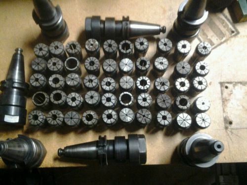 7 kennametal cat40 tg100 collet chuck cv40tg100400 50 tg 100 collets haas for sale