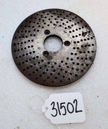 Index plate for dividing head or indexer (Inv.31502)