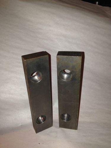 SET OF  STEEL JAWS FOR KURT VISE SIZE 6 1/2&#034; X 3/4&#034; X 1 1/2&#034;GREAT CONDITION