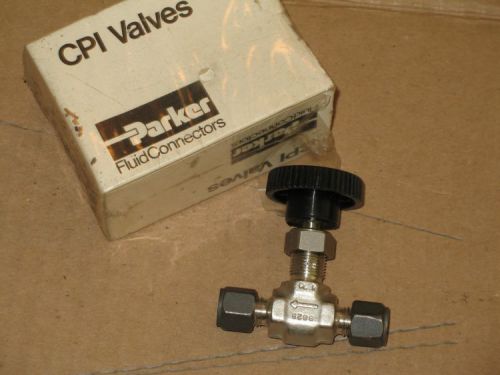 Parker stainless steel ss fluid connectors cpi needle valve 1/4&#034; for sale