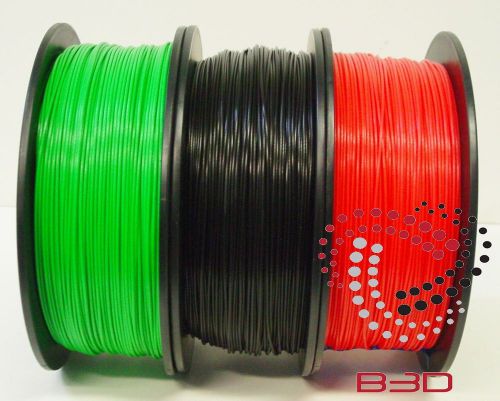 1.75 mm Filament 4 3D Printer. PLA GREEN, BLACK &amp; RED Repraper, Reprap, MakerBot