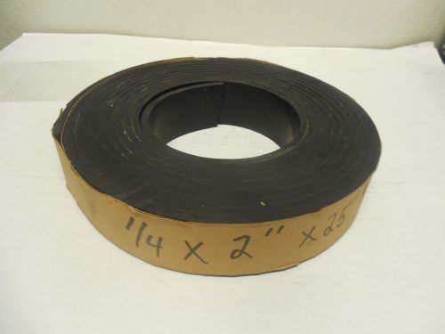 New no name black rubber duro neoprene 1/4&#034;x 2&#034;x 25&#039; ft length for sale