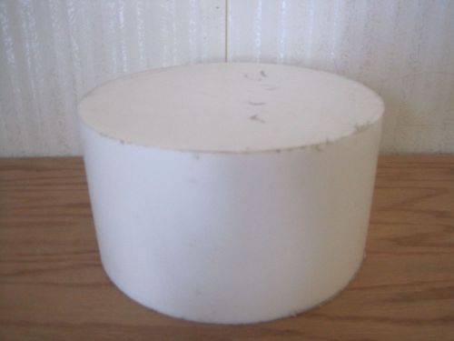 Virgin teflon plastic round bar rod 7 1/2&#034; diameter 4 1/16&#034; long 14.44 pounds for sale