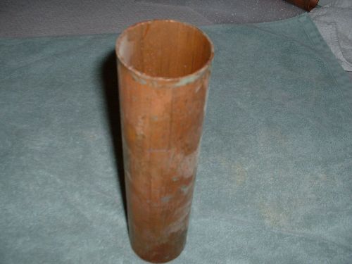 COPPER TUBE 2 1/2 INCH 2-1/2  2.62 O.D. 11 INCHES LONG  TYPE L COPPER PIPE TUBE