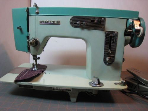 White sewing machine model 1265   heavy duty retro colors for sale