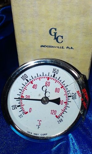 NEW IN BOX GIC - GENERAL INSTRUMENT TEMPERATURE GAUGE ~ WITH FREE SHIPPING!