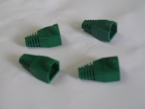 100x ethernet cable cat5 cat6 rj45 connector boot green for sale