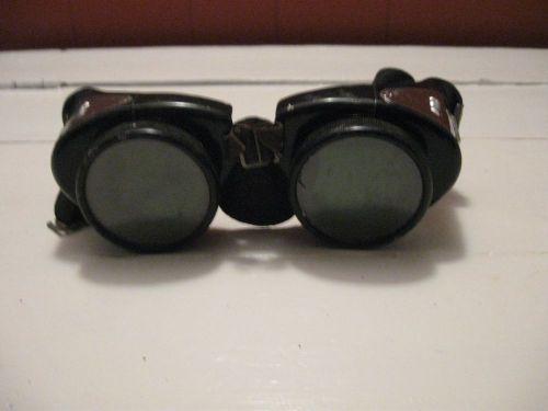 Vintage green lens welding goggles