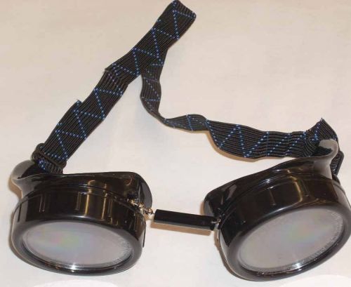 10 pr welding &amp; cutting eye cup goggles black vented r-600 steam punk costume for sale