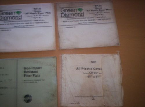 Lot of 4 plastic cover plates welding 4 1/2&#034; x 5 1/4&#034; Green Diamond
