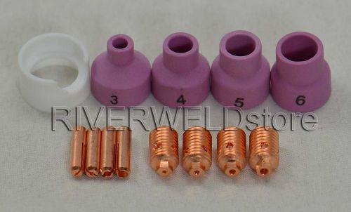 WP-24 TIG Welding Torch Consumables KIT 53N14 Collet Body Alumina nozzle,13PK