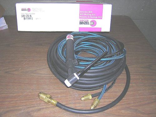 Binzel tig torch 18v-25-r 300 amp 25ft long water cooled rubber hoses for sale