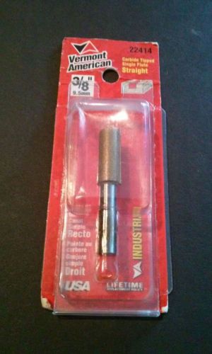 Router Bit Vermont American 22414 Carbide Tipped Single Flute Straight 3/8&#034;