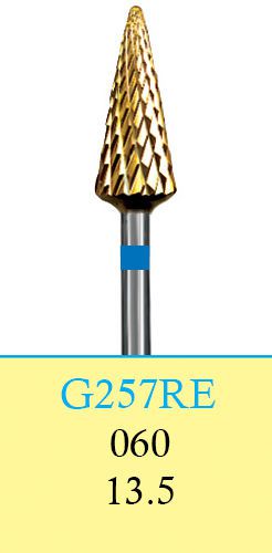 Dental lab carbide cutters-hp shank (44.5 mm)-g257re/060(8361)-cross cut(2 burs) for sale