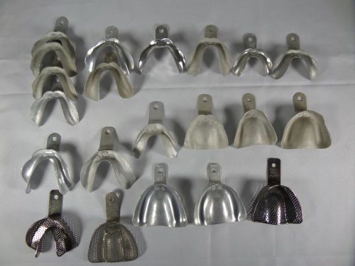 Miscellaneous dental impression trays *lot of 21 pieces* see description for sale