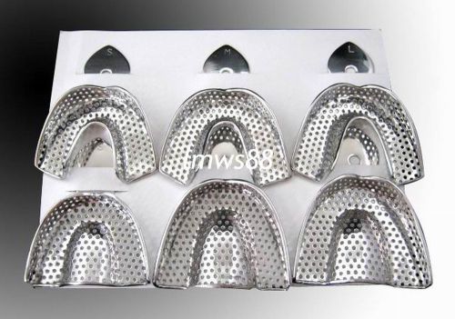 6PCS Hot Crazy Sale Dental Impression Trays Set Denture Instrument Free Shipping