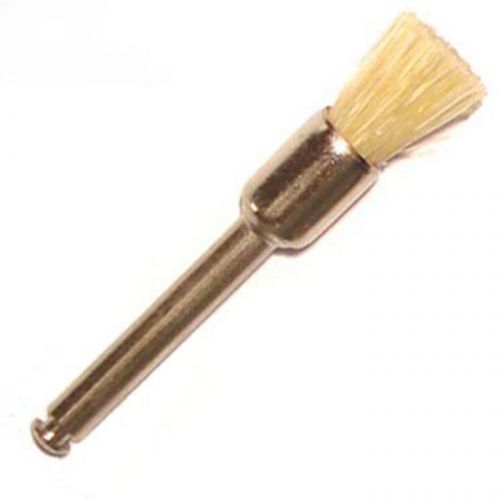 100 Pcs Dental Prophy Brush White Bristle Latch Flat Type Polishing Brush
