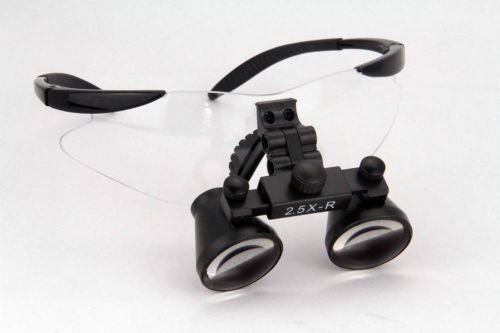 Dental surgical loupe 2.5x working distance 11&#034;-15&#034; black plastic sport goggle for sale