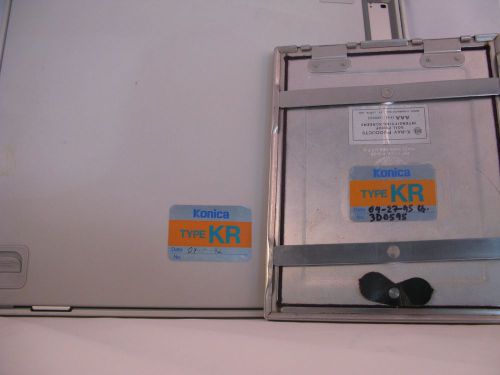 KONICA Type KR X-Ray Film Cassette 1 - 8X10 &amp; 1 - 14X17 Lot of 2