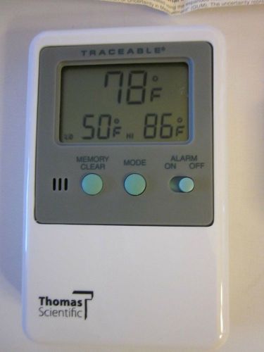 Thomas scientific traceable refrigerator/freezer thermometer 9327l12 for sale
