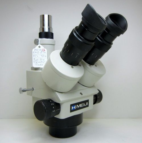 MEIJI TECHNO EMZ-5TR Stereo Zoom Trinocular Microscope SWF10X EXCELLENT #12