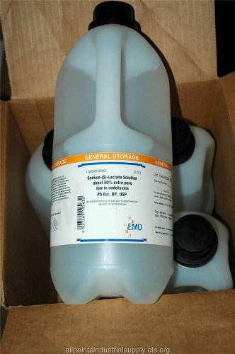 Emd chemicals 50% extra pure usp grade sodium lactate solution 2.5 l for sale