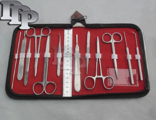 23 PCS BIOLOGY LAB ANATOMY MEDICAL STUDENT DISSECTING KIT + SCALPEL BLADES #24