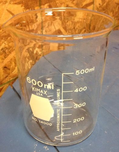 Kimax 600ml laboratory beakers box of 6   (w1) for sale