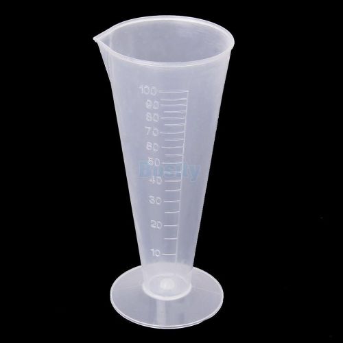 100ml Kitchen Laboratory Plastic Graduated Measurement Beaker Measuring Cup New