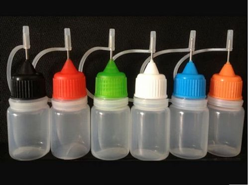 10PCS 5ml Empty Plastic Squeezable Liquid Dropper Bottles Needle Tip LDPE