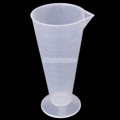 250ml kitchen laboratory plastic graduated measurement beaker measuring cup for sale