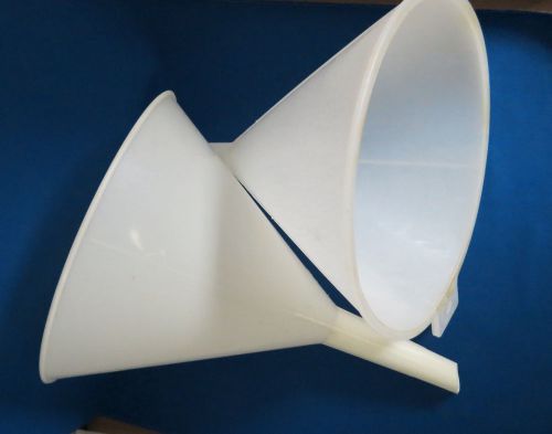 2 large lab funnels opening diameter 9 to 10” for sale