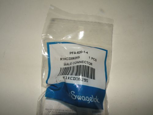 Swagelok pfa teflon 3/8&#034; male connector, pfa-620-1-4 for sale
