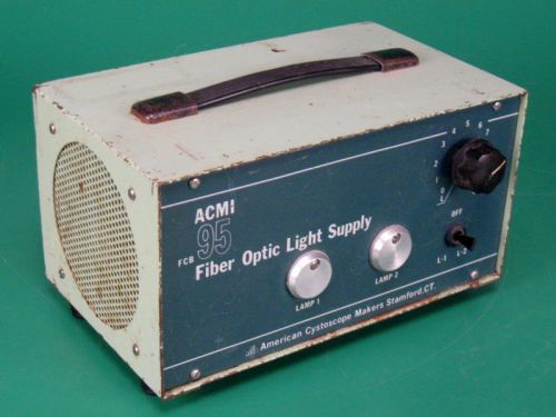 ACMI American Cytoscope Makers FCB 95 Medical Fiber Optic Dual Light Supply