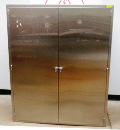 Double-door stainless steel cabinet, 48w x 18d x 60h (inches) for sale