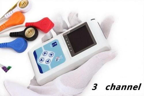 ECG Holter System 3 Channel ECG EKG Holter Recorder / Analyzer  TLC9803