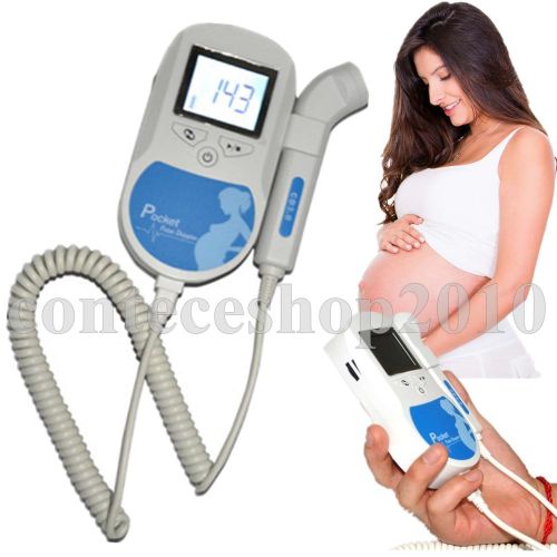 New pocket fetal heart doppler /backlight lcd 3mhz fda  pass blue color for sale