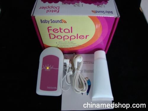 2014 Baby A Fetal Doppler, fetal heart monitor, Free gel, Pink Color, Free Gel