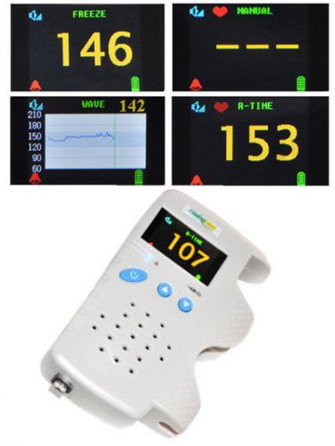 Fetal Doppler 3MHz Color LCD Back Light &amp; Heart Beat Waveform RFD-A1