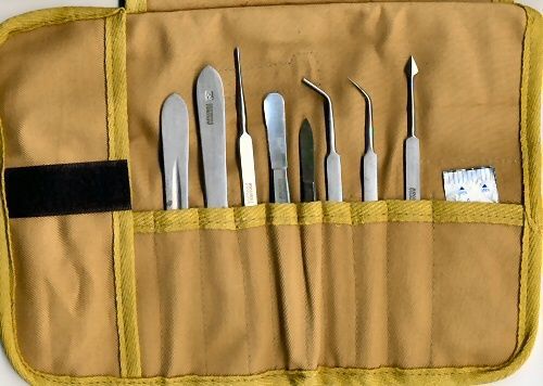 COMPLETE Dissecting Kit, Dissecting Tools in a Professional Canvas Pouch