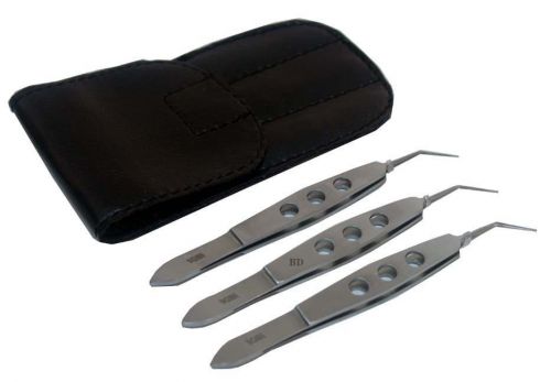 3 Pc Set of Utrata Capsulaorrhexis Forceps with Pouch Good Quality