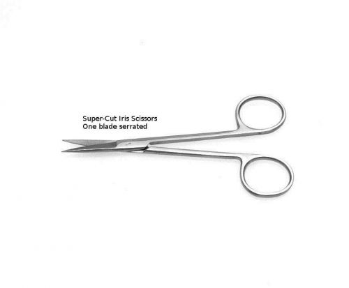 Super Cut Iris Scissors 4.5&#034; Serrated Blade, Surgical Med Instruments