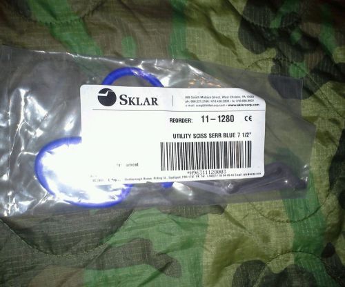 Sklar 7-1/2&#034; utility emt bandage scissors blue german stainless 11-1280 new for sale