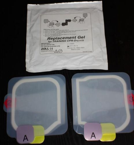 2 pack - zoll aed replacement gels for zoll aed plus cpr-d training padz - new for sale
